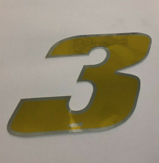 NUMERO 3 DORATO ADESIVO LARGHEZZA 10 CM ALTEZZA 10 CM  *