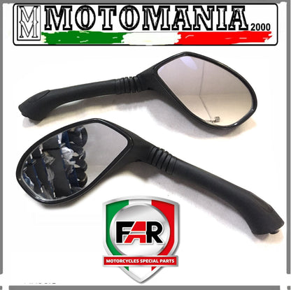 PAIR OF BLACK LEFT AND RIGHT MIRRORS FOR LEONARDO ST 125-150-250 FAR