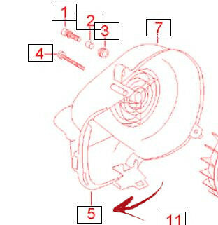 AP8206474 APRILIA ORIGINALE GUARNIZIONE CONVOGLIATORE COPERCHIO VENTOLA *