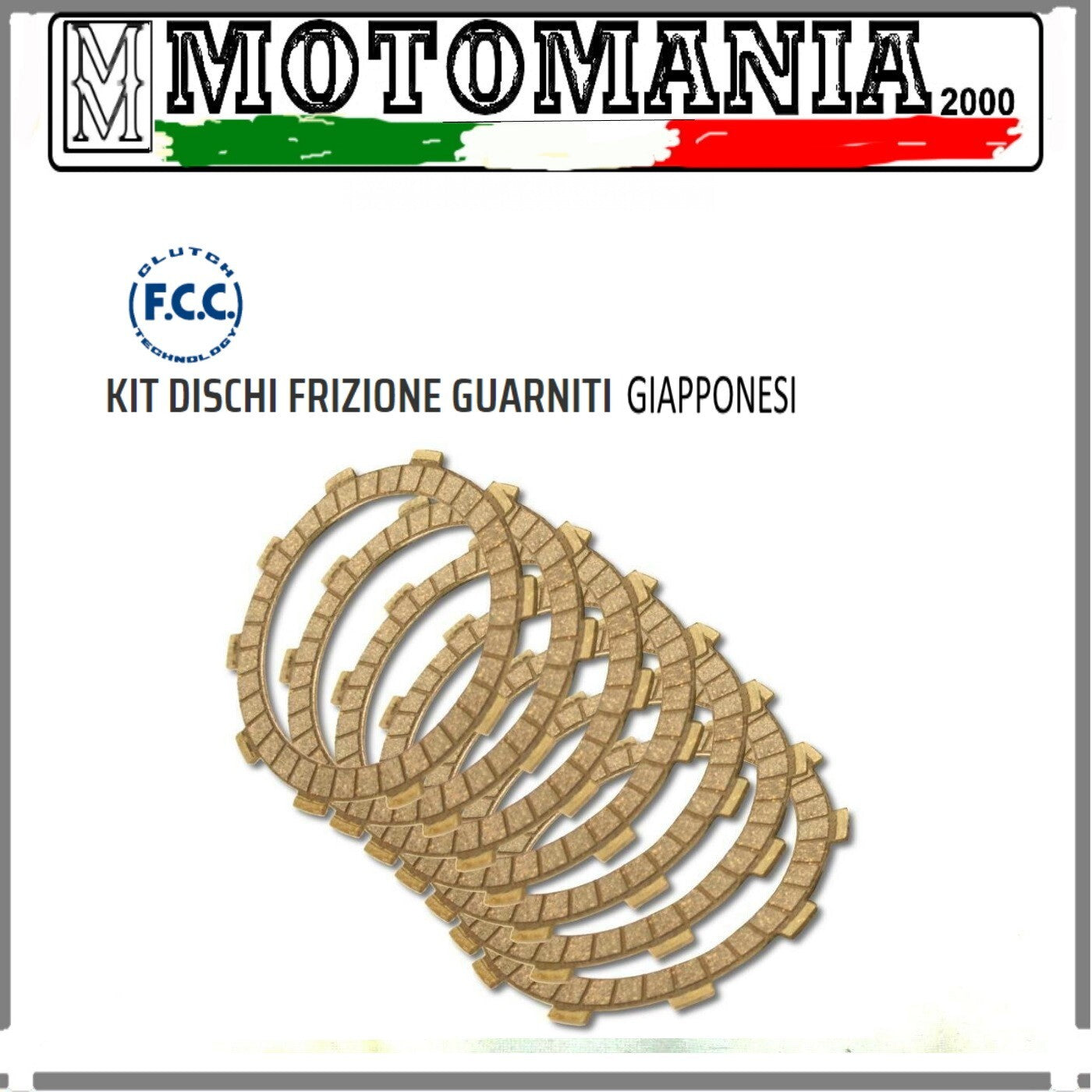 KIT 7 CLUTCH DISCS CRANKSETS FCC KAWASAKI VARIOUS MODELS SEE APPLICATIONS