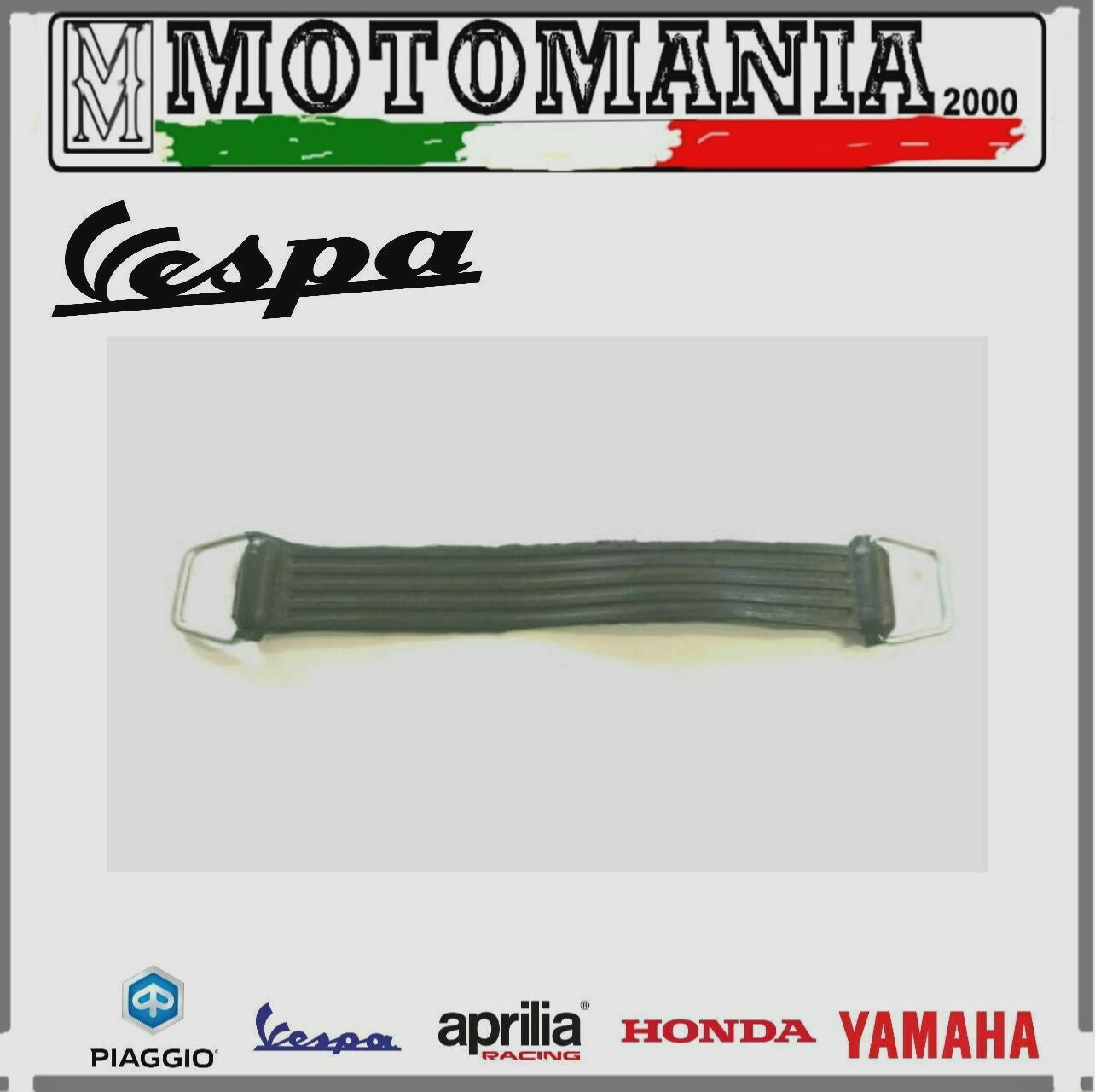 CINGHIA BATTERIA NERA IN GOMMA PER VESPA PX 125-150-200  *