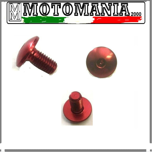 VITE IN ERGAL 5X15 COLORE ROSSO TESTA BOMBATA PER CARENE E APPLICAZ  MOTO VARIE