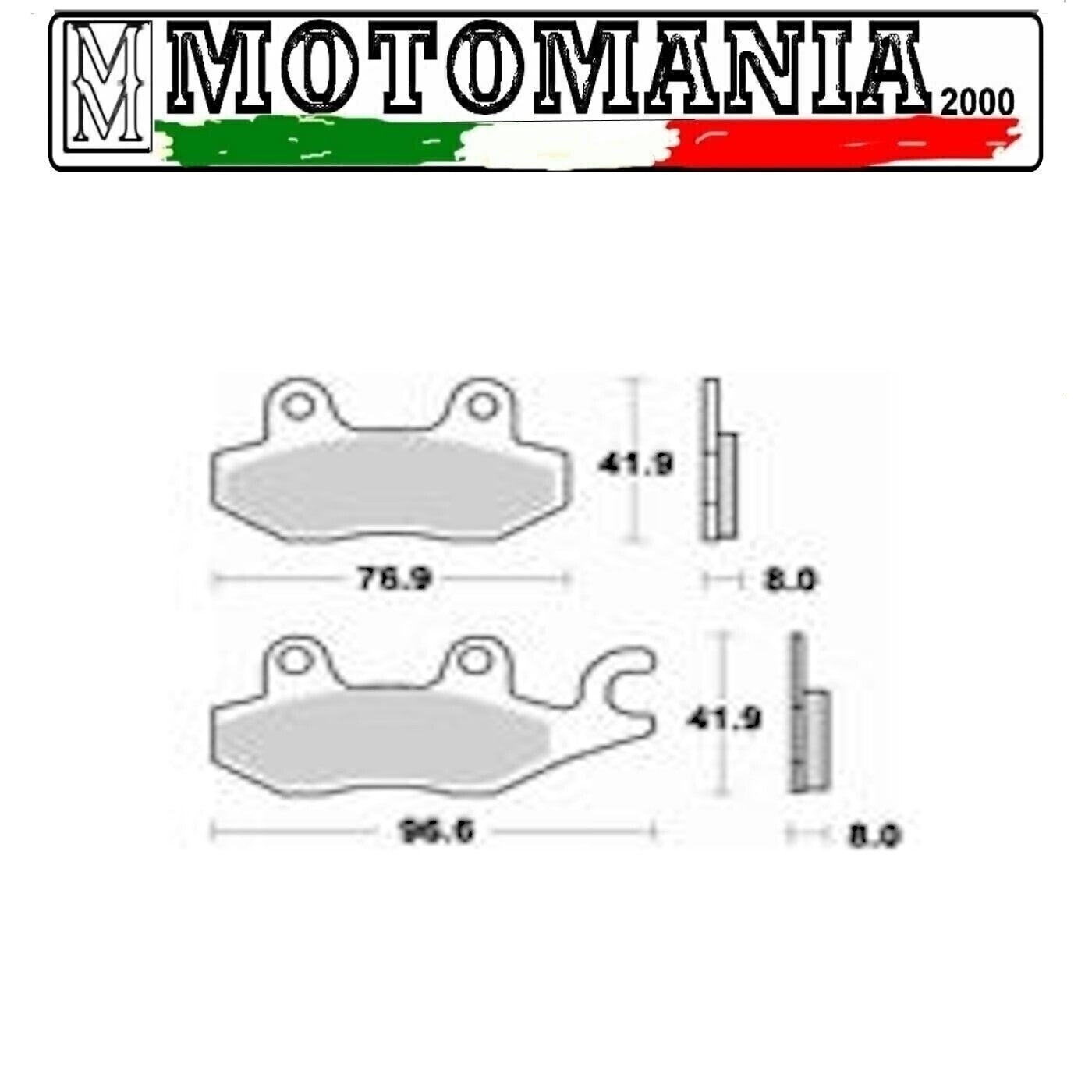 725SM1 PASTIGLIA FRENO POSTERIORE SEMI METALLICA CAGIVA KAWASAKI KYMCO TRIUMPH *