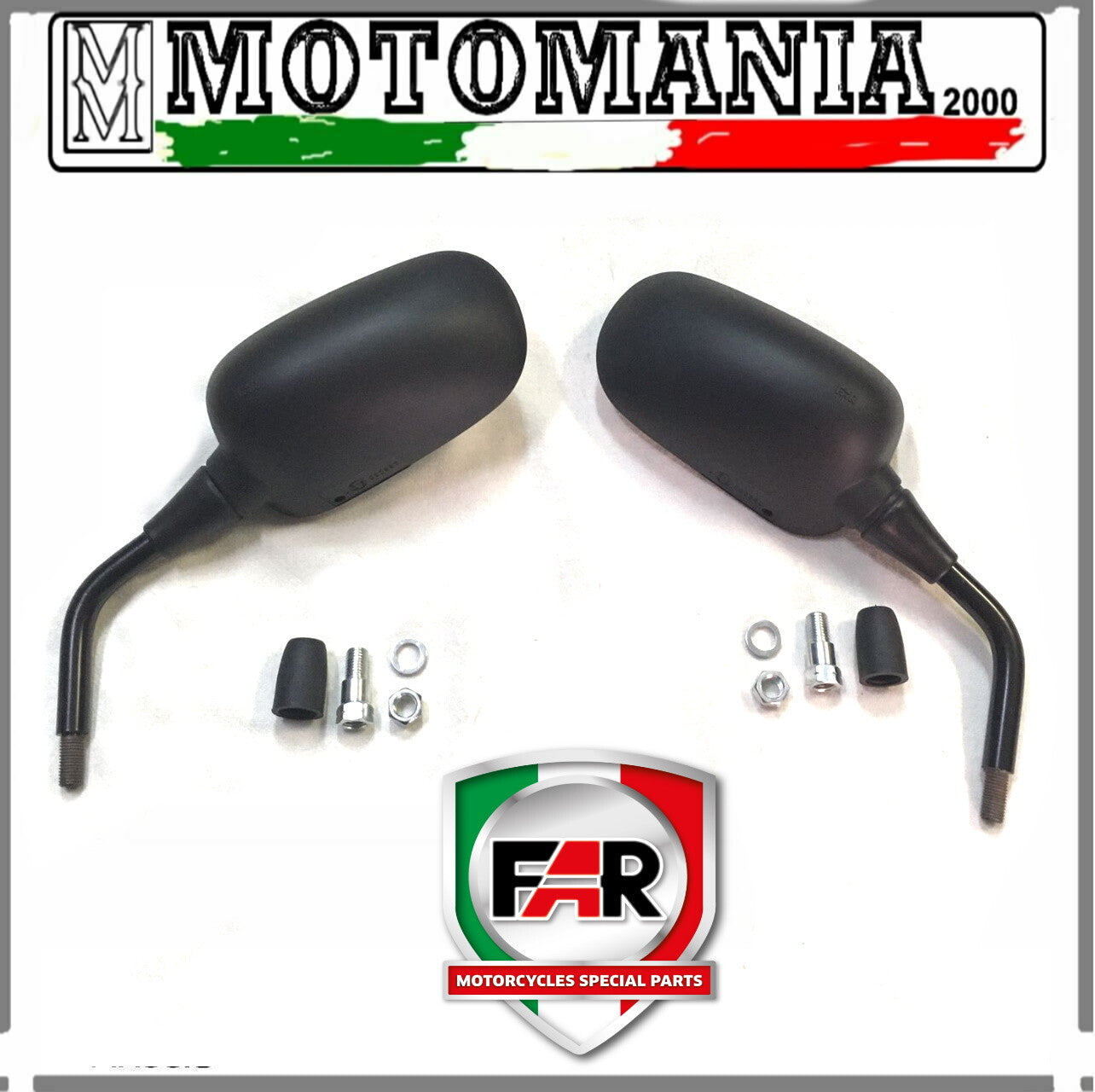 COPPIA SPECCHI RETROVISORI NERI SX E DX PER HONDA JAZZ 250 COMPLETI DI ATTACCHI*