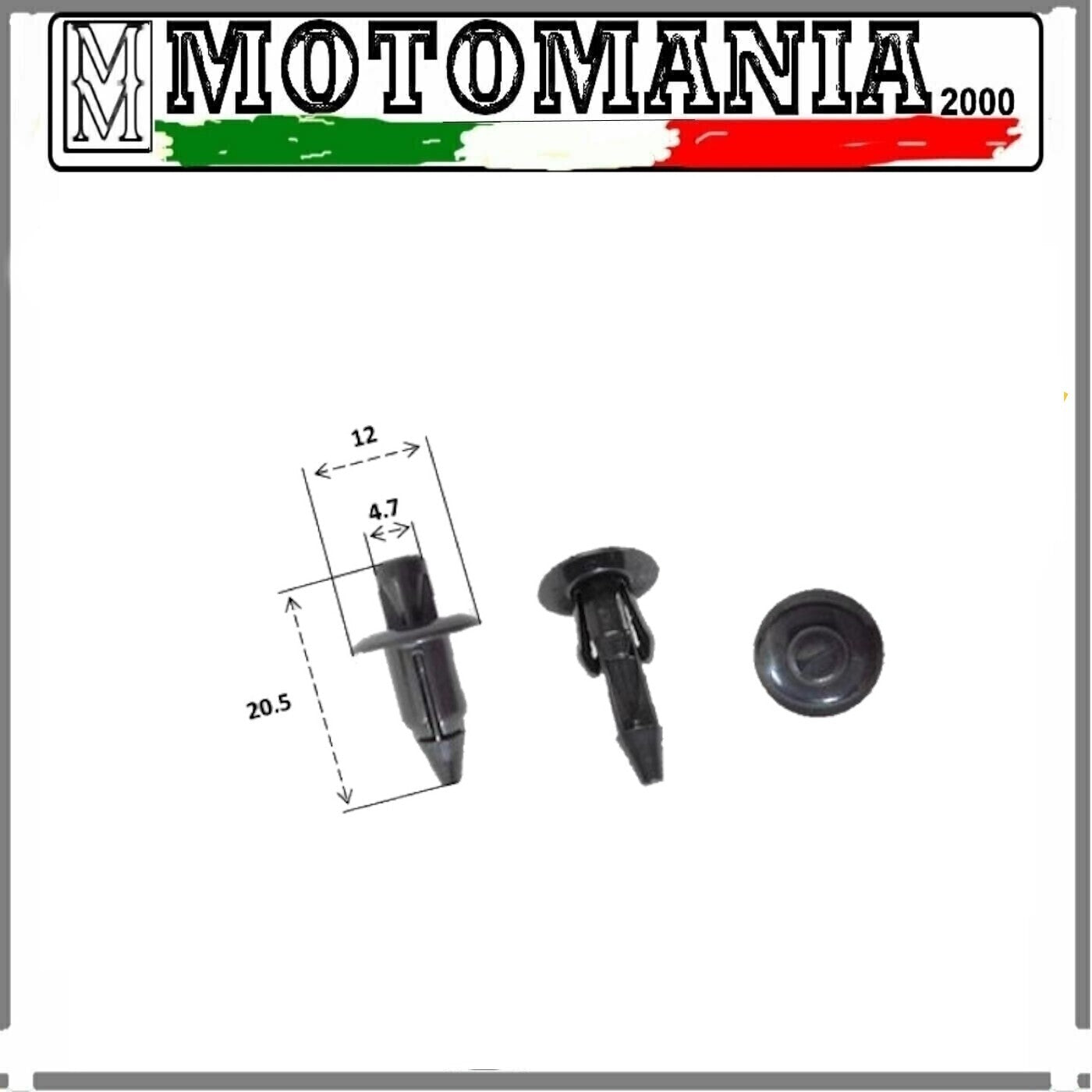 RIVETTO IN PLASTICA PER SUZUKI-HONDA-KYMCO (VEDI COMPATIBILITA' IN DESCRIZIONE)*