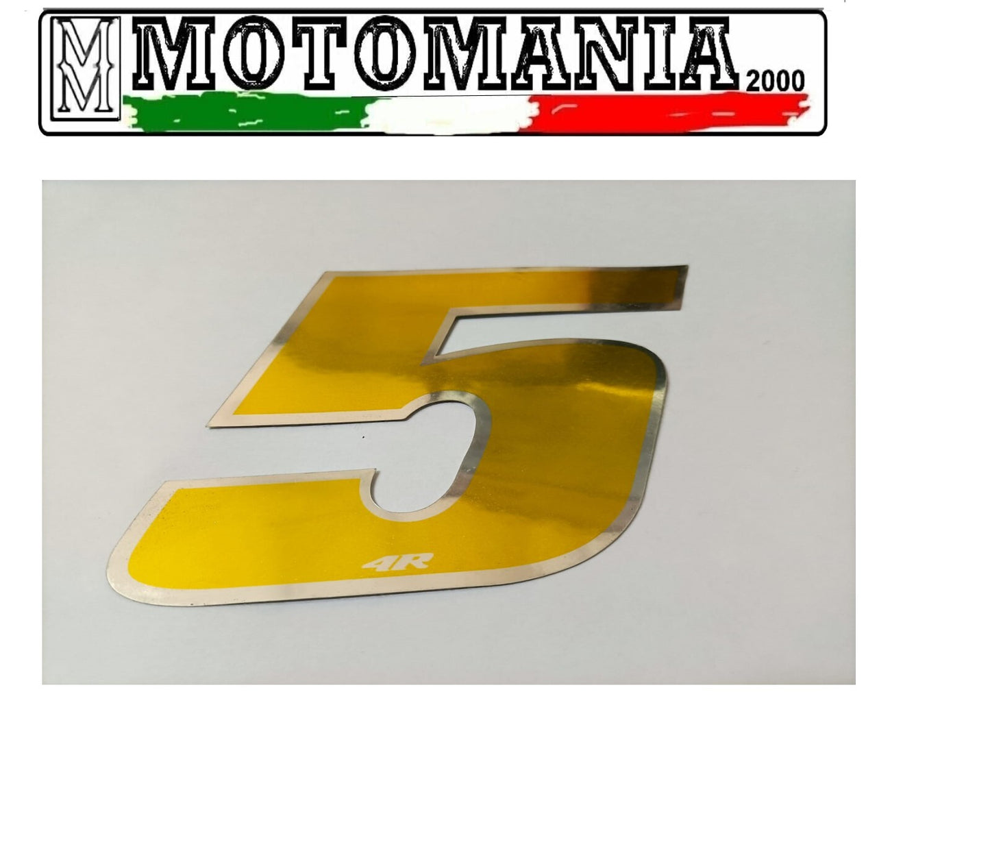 NUMERO 5 DORATO ADESIVO LARGHEZZA 10 CM ALTEZZA 10 CM *