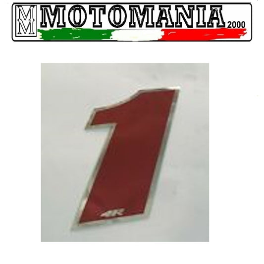 NUMERO 1 ROSSO ADESIVO LUNGHEZZA 10 MM LARGHEZZA 10 MM  *