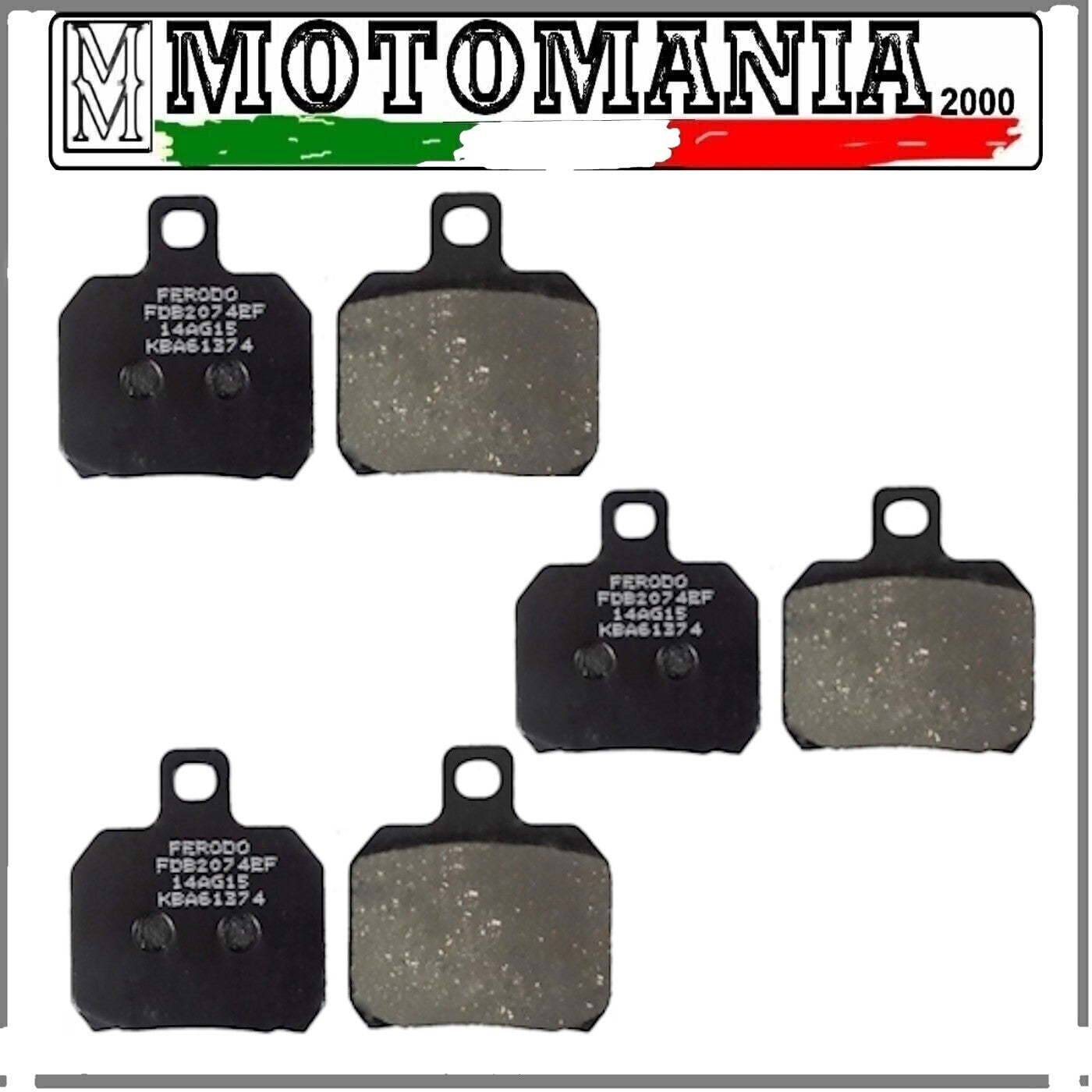 SERIE  PASTIGLIE FRENO ANTER.  E  POSTER.  PER PIAGGIO BEVERLY 500 DA 01 A 04  *