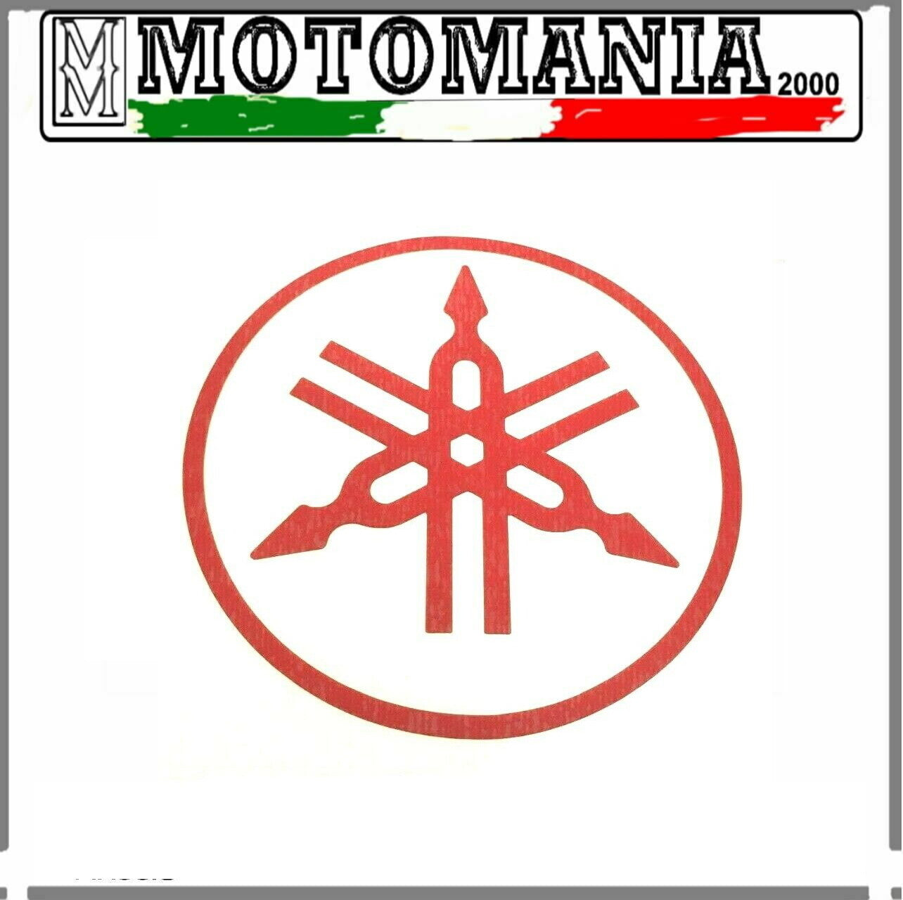 LOGO YAMAHA ROTONDO ADESIVO DIAMETRO 12,5 CM COLORE ROSSO