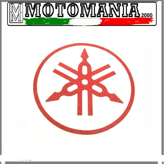 LOGO YAMAHA ROTONDO ADESIVO DIAMETRO 12,5 CM COLORE ROSSO