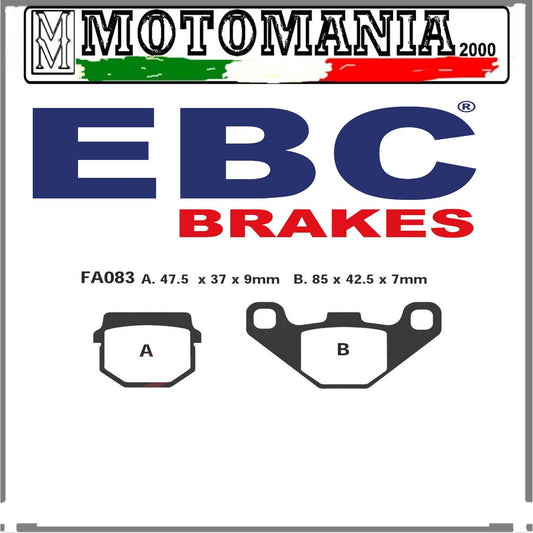 PAIR OF PADS EBC SFA SFA083 MALAGUTI SUZUKI PEUGEOT