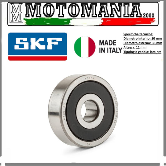 CUSCINETTO RADIALE A SFERE CON SCHERMO RS1 SU ENTRAMBI I LATI 10x35x11mm