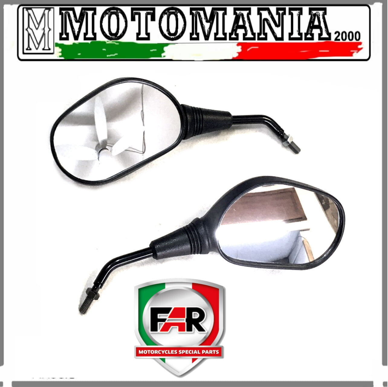 COPPIA SPECCHI RETROVISORI NERI SX E DX PER HONDA SH 125/150/300 2007-2016