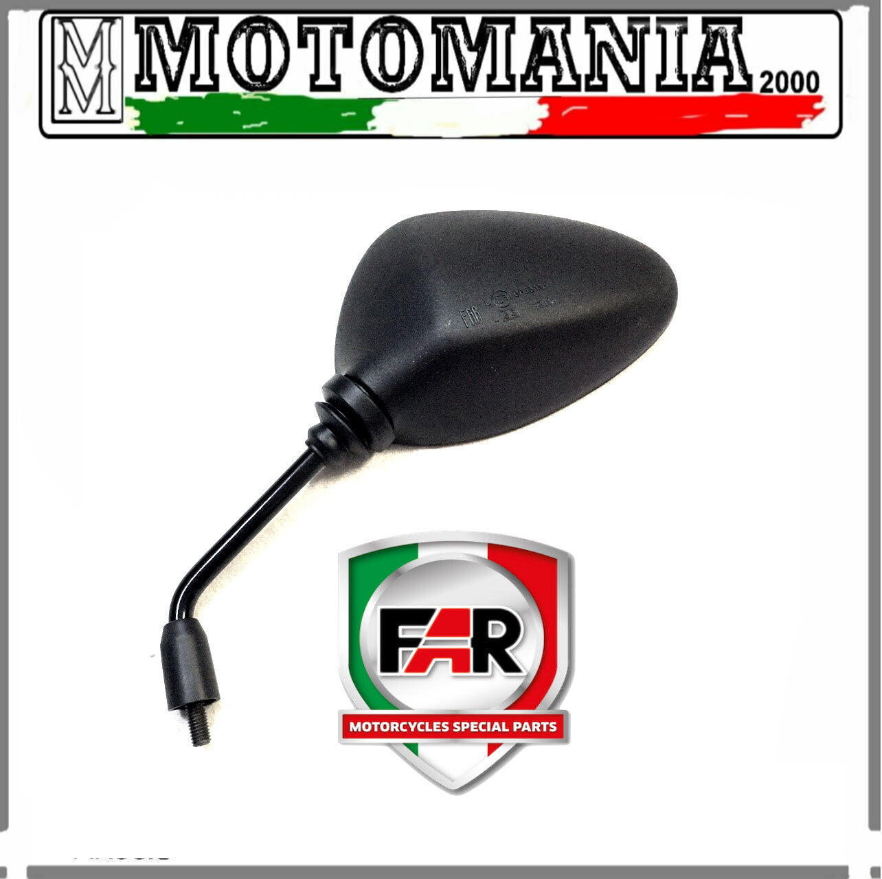 BLACK SX REARVIEW MIRROR FOR MALAGUTI CENTRO 50 125 160 PASSWORD 250