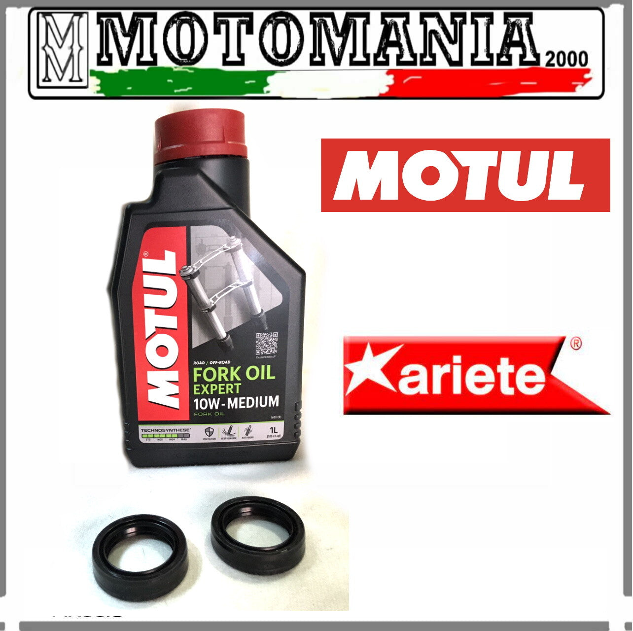 KIT PARAOLI + OLIO FORCELLA 10W MOTUL ARIETE DUCATI TRIAL 200-78 MOTO MORINI