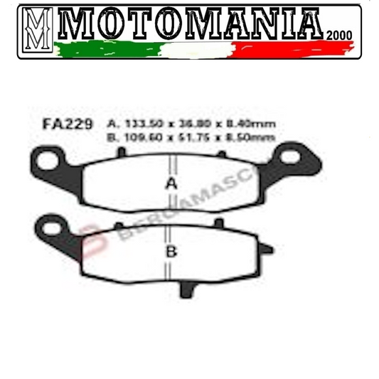 R1822900 PASTIGLIE FRENO ANTERIORE SINISTRO HH SUZUKI SV 650  *