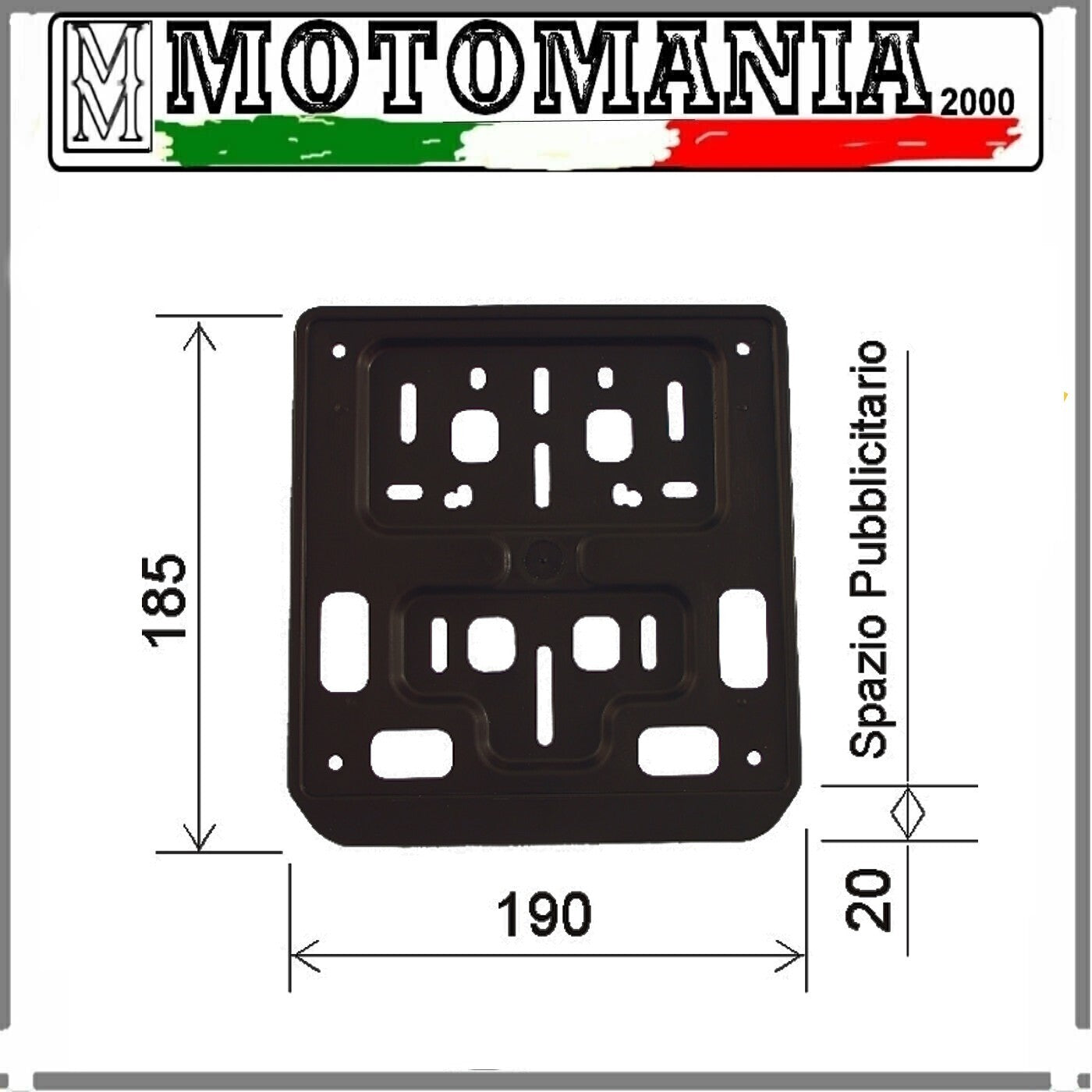 PORTA TARGA NERO EUROPEO MOTO E SCOOTER (VEDI DESCRIZIONE)