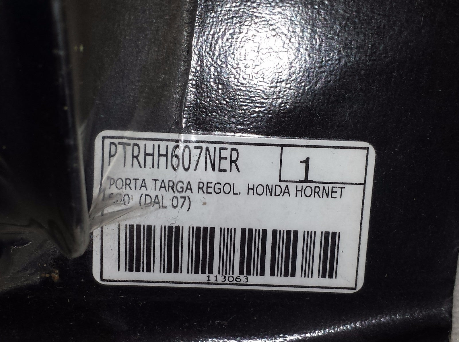 PTRHH607NER LIGHTECH ADJUSTABLE LICENSE PLATE HOLDER HONDA HORNET 600 FROM 2007