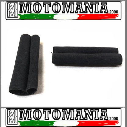 BLACK ELASTIC CANVAS UNIVERSAL MOTORCYCLE AND SCOOTER KNOB COVERS