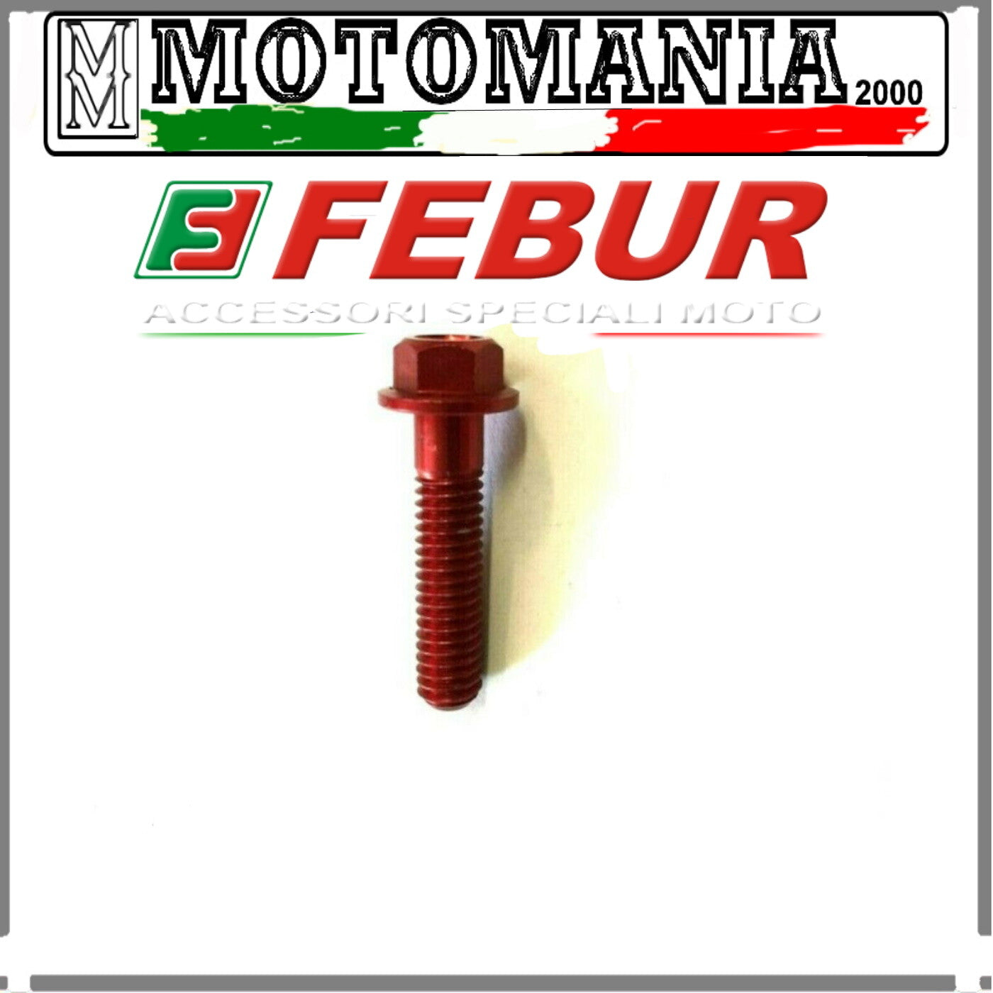 RED HEX HEAD SCREW FOR ERGAL FAIRINGS 6X25 *