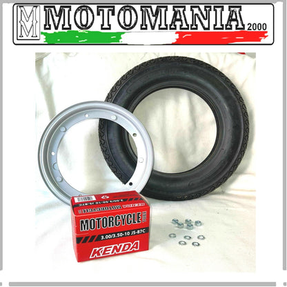 KIT CERCHIO COPERTONE DEESTONE 3.00 X 10 CON CAMERA D'ARIA VESPA 50 *