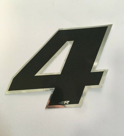 UNIVERSAL BLACK STICKER NUMBER 4 CM 10X10 *