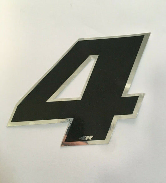 UNIVERSAL BLACK STICKER NUMBER 4 CM 10X10 *