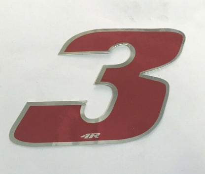 NUMBER 3 RED STICKER WIDTH 10MM LENGTH 10MM *