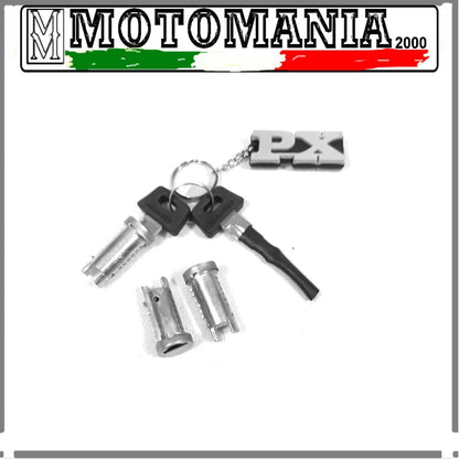 KIT 3 SERRATURE 2 CHIAVI PIAGGIO PIU PORTACHIAVI VESPA PX E 125 150 1983-1997