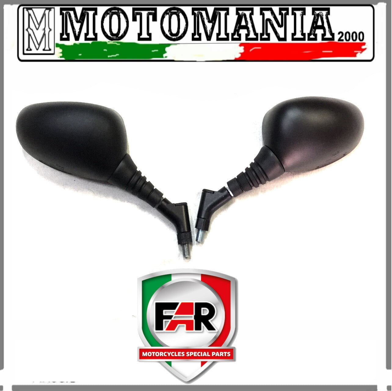 PAIR OF BLACK LEFT AND RIGHT MIRRORS FOR MBK SKYLINER 250