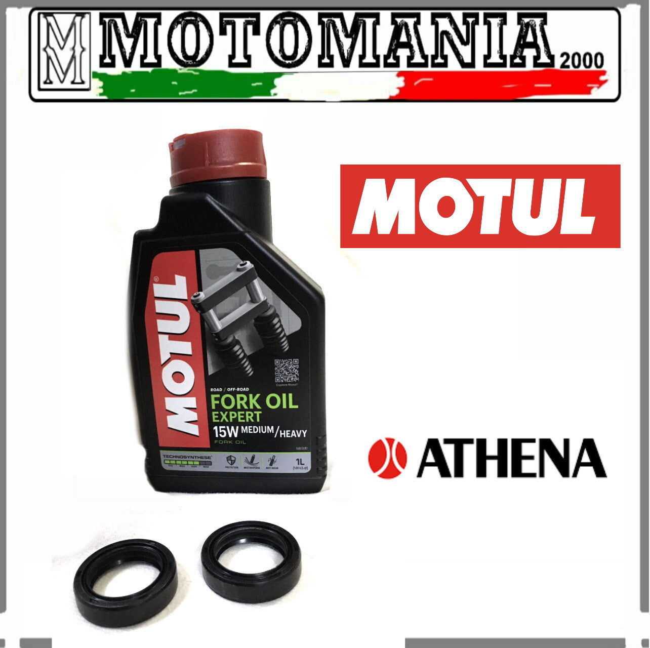 KIT PARAOLI + OLIO FORCELLA 15W MOTUL 35X48X10,5 KAWASAKI KL 250 -78-79