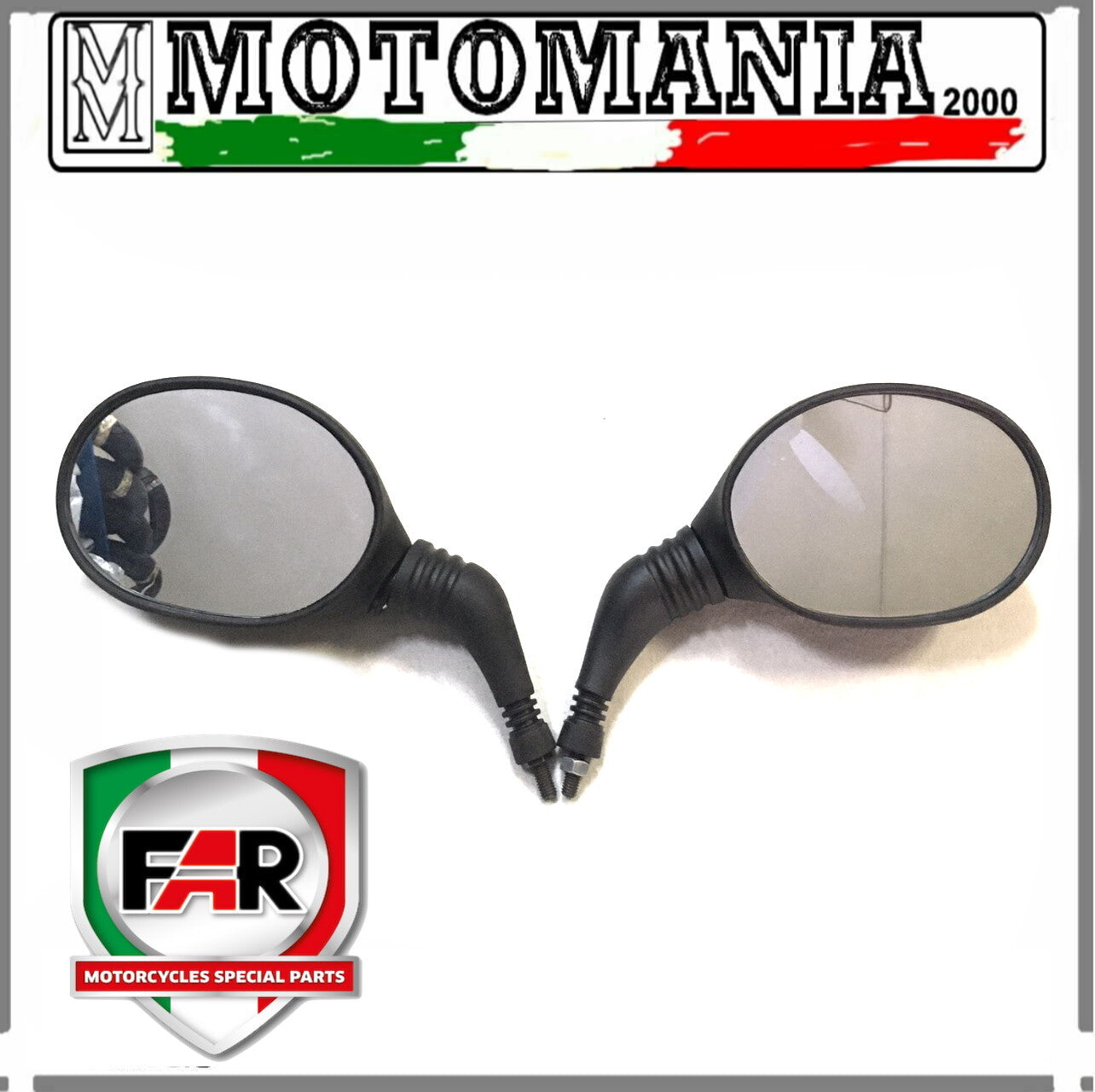 CP SPECCHI RETROVISORI NERI SX E DX PER YAMAHA MAJESTY 125,MBK SKYLINER 125