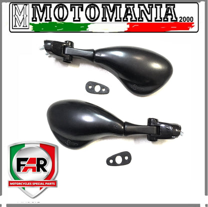 PAIR OF BLACK LEFT AND RIGHT MIRRORS FOR SUZUKI GSX 600-750 TL 1000 R-S