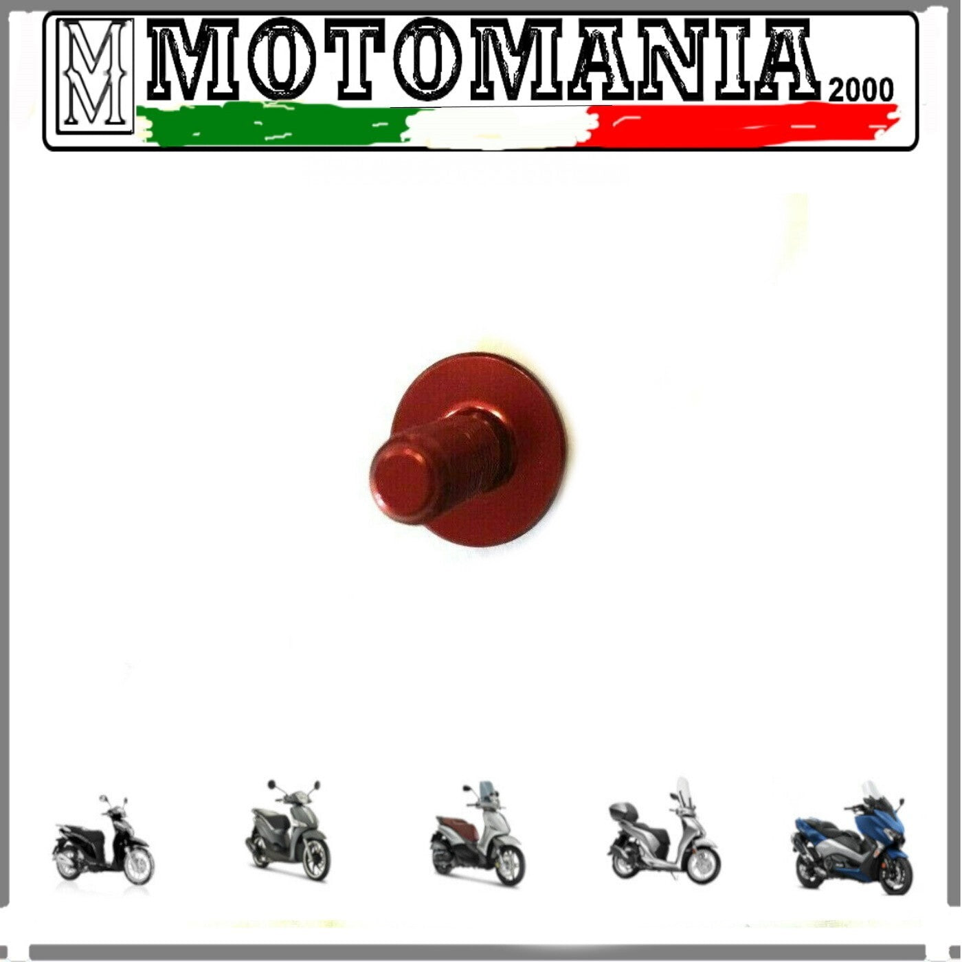 VITE TESTA BOMBATA X MOTO IN ERGAL COLORE ROSSO 5X15