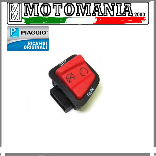 ORIGINAL ENGINE STOP DIVERTER BUTTON PIAGGIO FOR BEVERLY RST 250 - FLY 50 4T