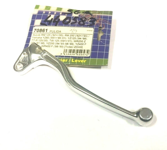 VICMA 70861 CHROME LEFT BRAKE LEVER SUZUKI RM 125 -250 YEAR 1992 TO 1995