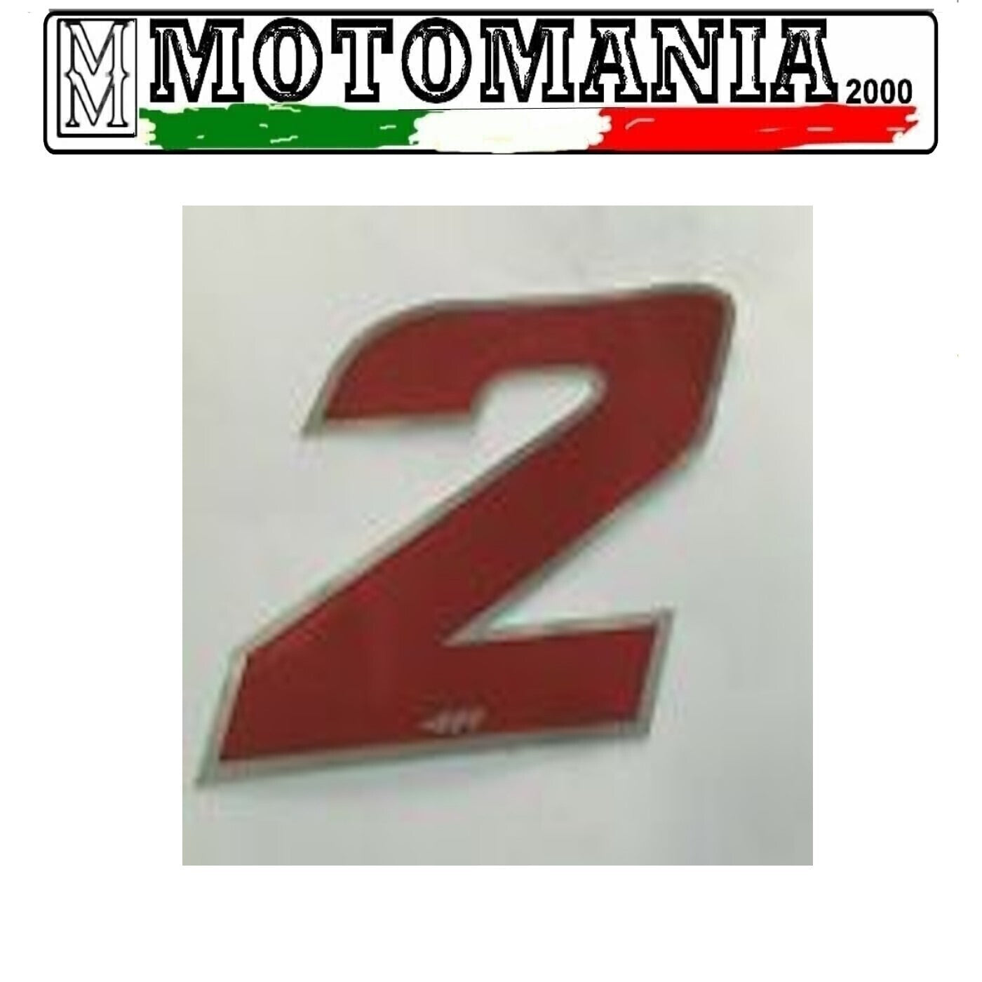 NUMERO 2 ROSSO ADESIVO LARGHEZZA 10 MM LUNGHEZZA 10 MM  *