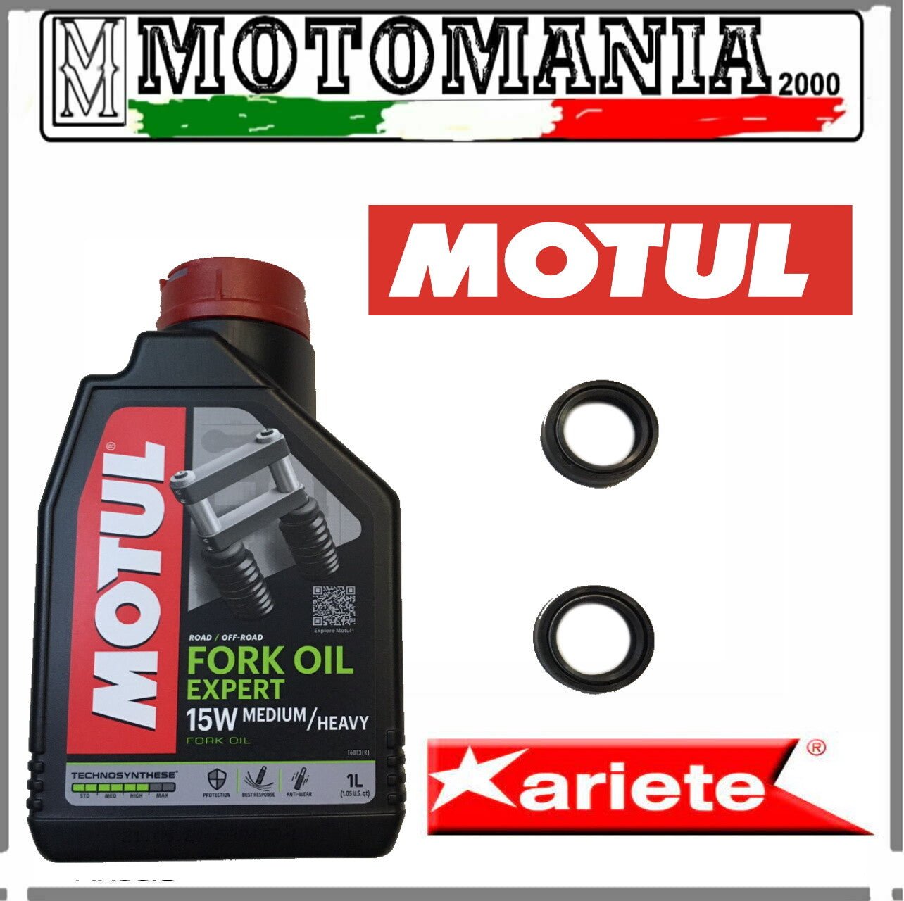KIT PARAOLI + OLIO FORCELLA 15W MOTUL HONDA XR 125 -CBR 125 KAWASAKI KE 7 125