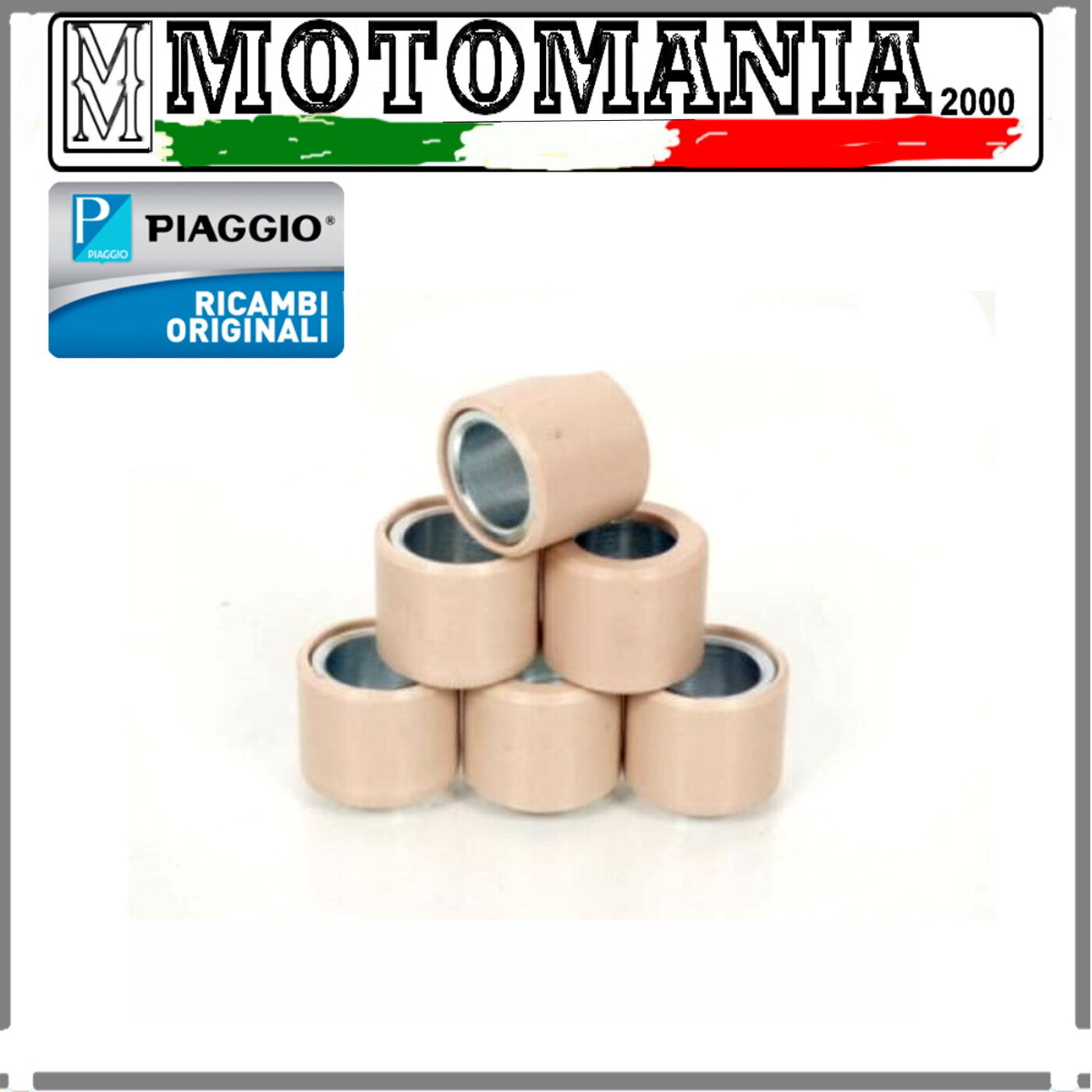 KIT 6 RULLI VARIATORE ORIGINALE PIAGGIO PER BEVERLY 500 - APRILIA ATLANTIC 500