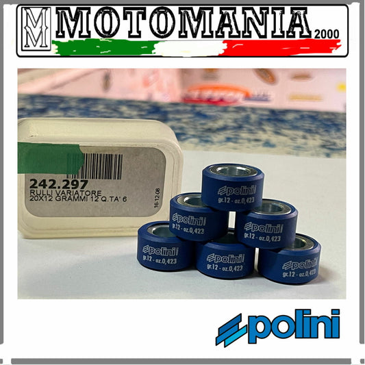 242297 KIT 6 POLINI ROLLERS SIZE 20X12 GR.12