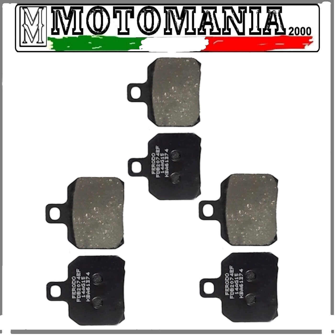 SERIE  PASTIGLIE FRENO ANTER.  E  POSTER.  PER PIAGGIO BEVERLY 500 DA 01 A 04  *