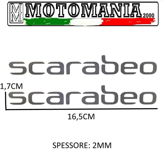 COPPIA ADESIVI RESINATI SCARABEO CROMATI - MISURE: 16,5cmX2mmX1,7cm   *