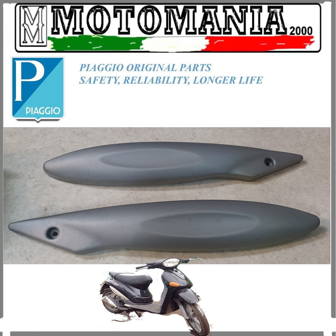 COPPIA DEFLETTORI PARACOLPI SX E DX CODONE POSTERIORE  LIBERTY 125 150 - 98 -00