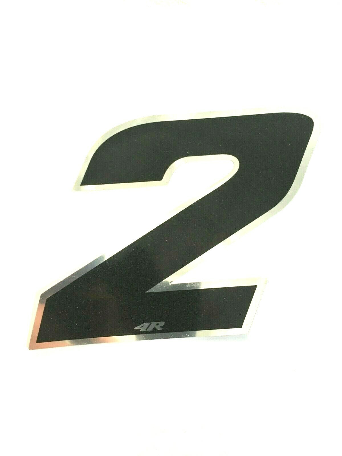BLACK STICKER NUMBER WITH CHROME EDGE CM 10X10 *