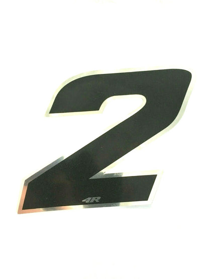 BLACK STICKER NUMBER WITH CHROME EDGE CM 10X10 *