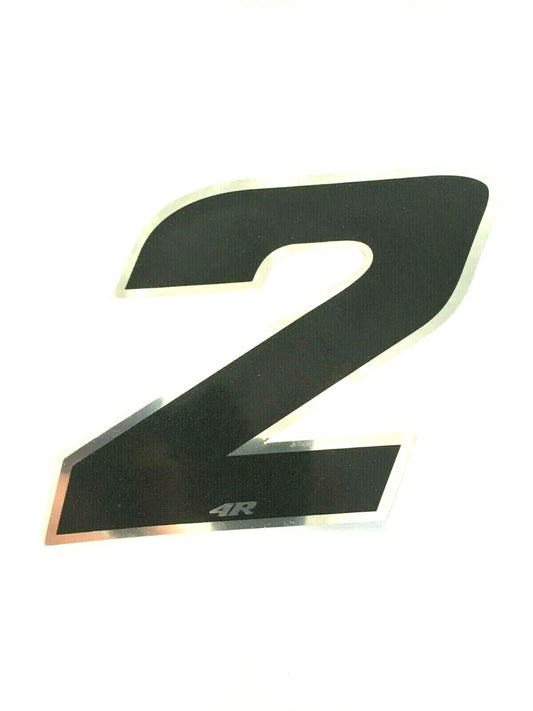 BLACK STICKER NUMBER WITH CHROME EDGE CM 10X10 *