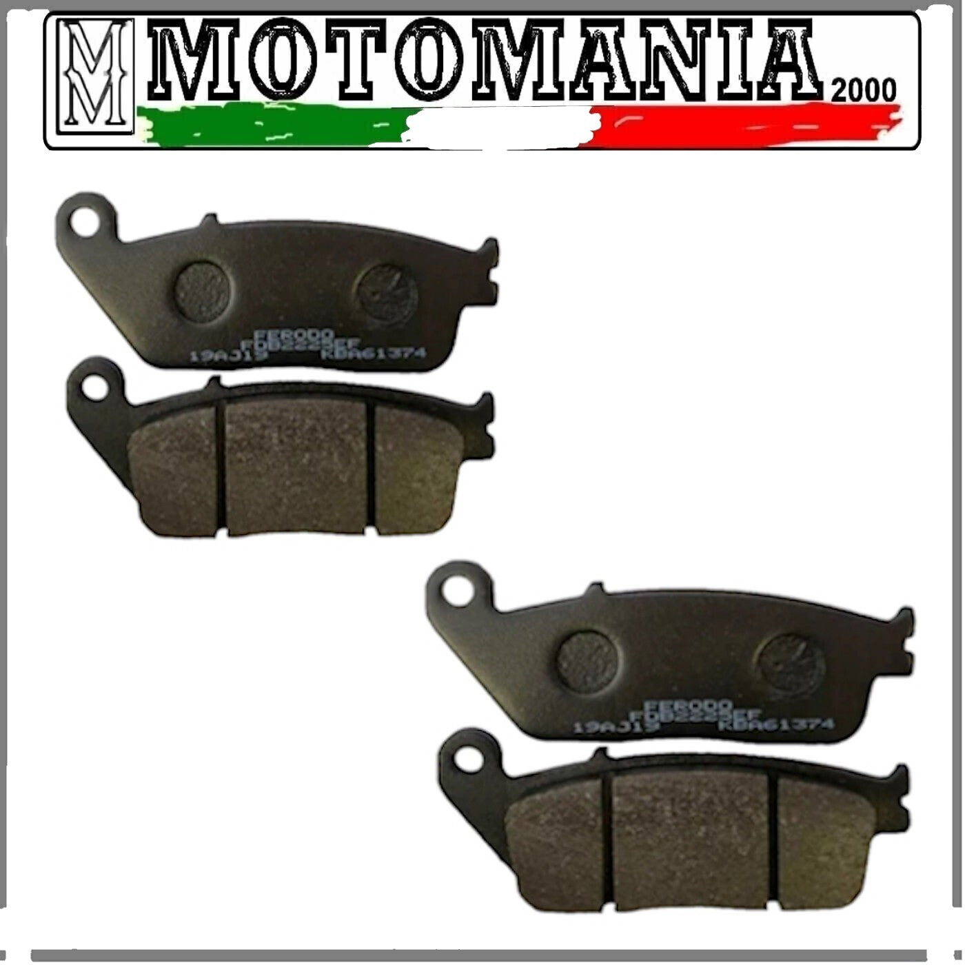 2 COPPIE PASTIGLIE FRENO ANTER. PER HONDA HORNET 600/600S  DA 98 A 02 *