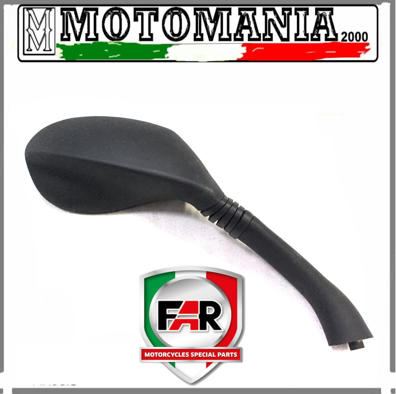 BLACK RIGHT REARVIEW MIRROR FOR LEONARDO ST 125-150-250 FAR