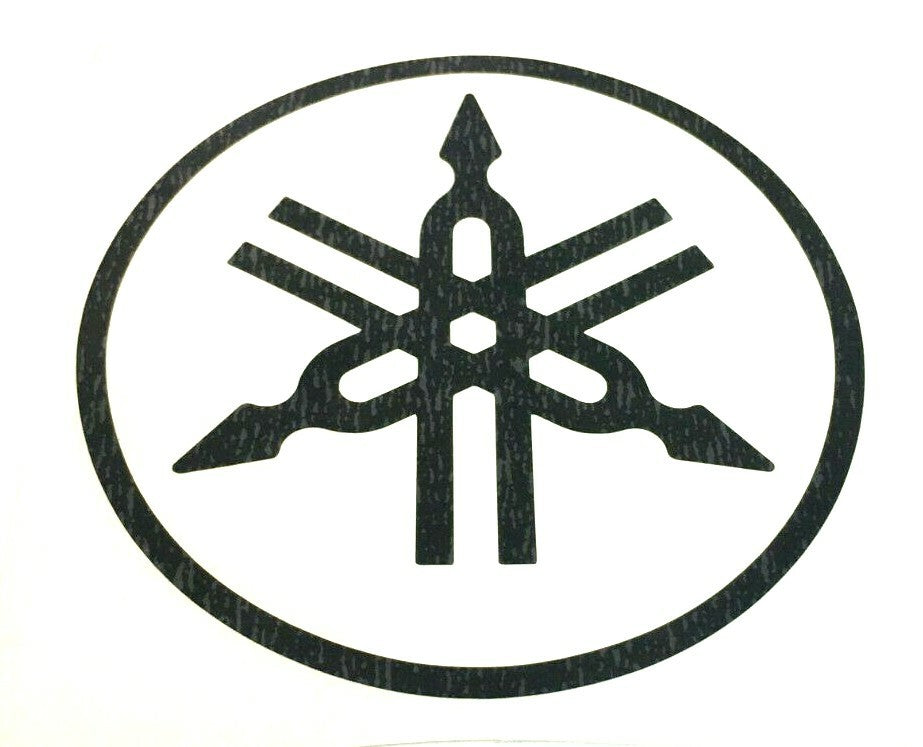 LOGO YAMAHA ROTONDO DIAMETRO  12,5 CM  COLORE NERO *