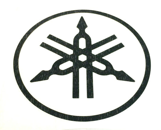 LOGO YAMAHA ROTONDO DIAMETRO  12,5 CM  COLORE NERO *